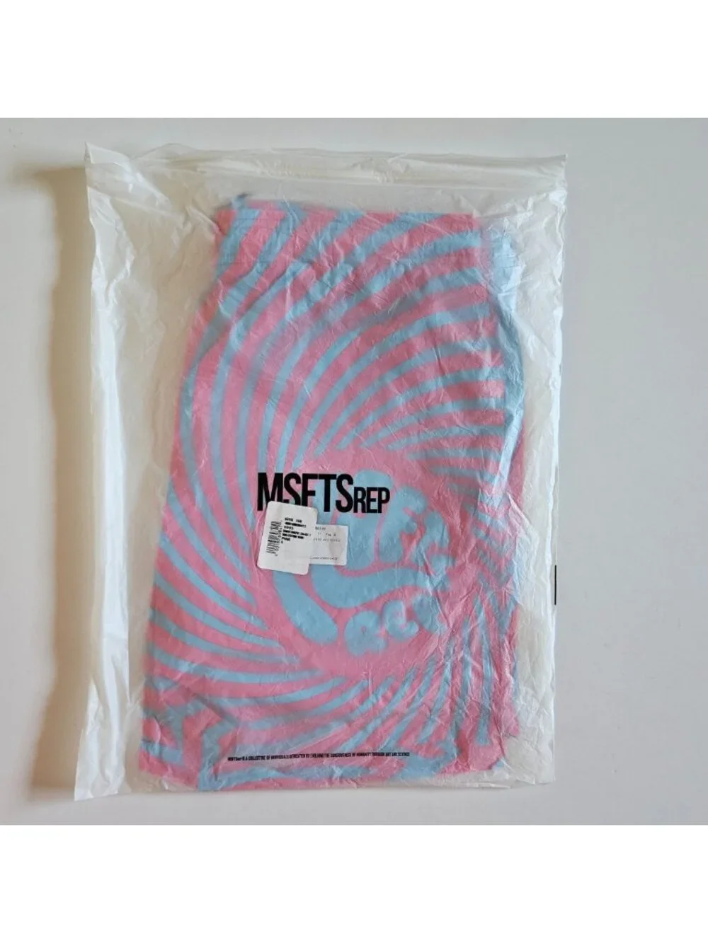 NWT MSFTSrep Costume Uomo Men's Psychedelic Swim Trunks Pink Blue Small S